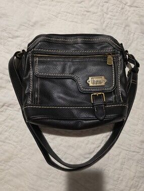 b.o.c. Black Shoulder Bag with Gold Hardware
